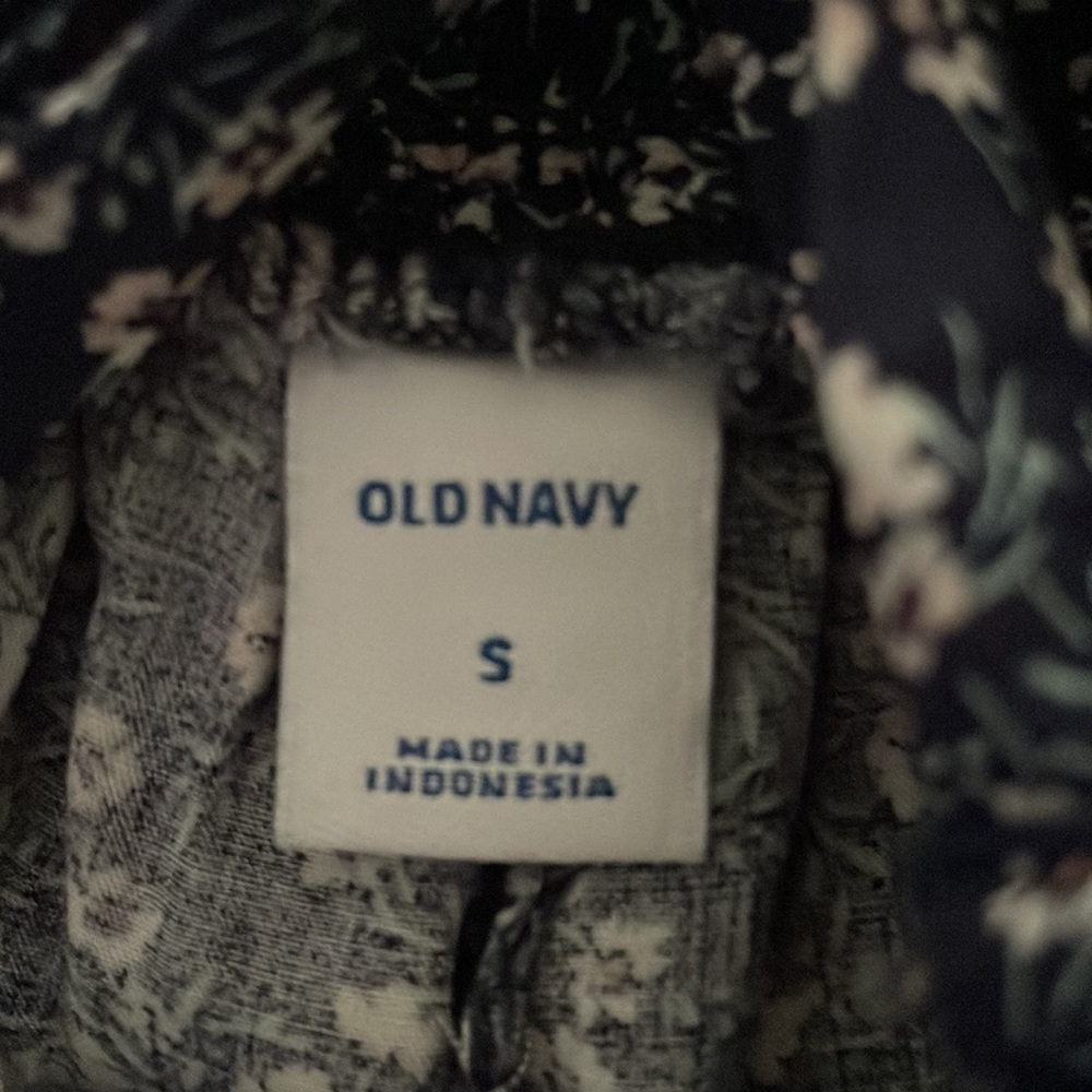Floral blue womens romper - Picture 3 of 5
